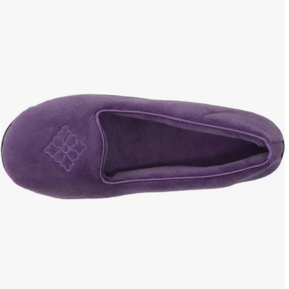 NWT Dearfoams memory foam size 5-6 purple women slippers - Picture 8 of 15